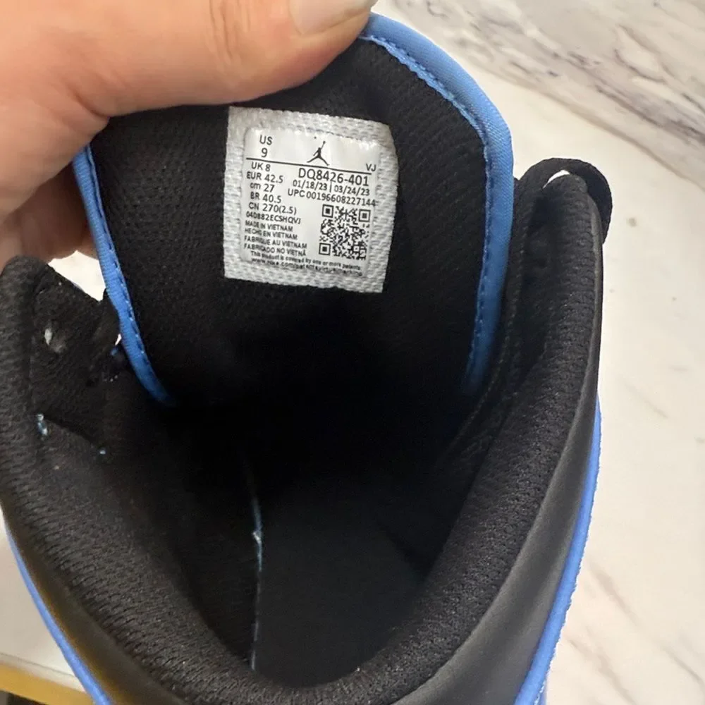Jordan High-Top Sneakers in Blue and Black